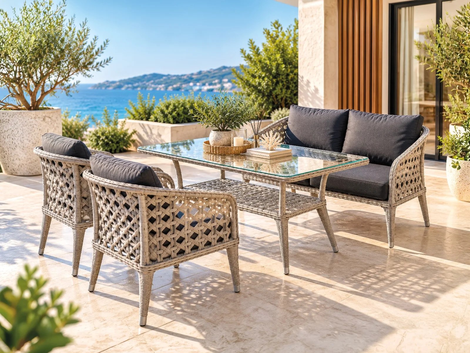 Bodrum 2’li Bahçe Oturma Takımı, ürün görünümü